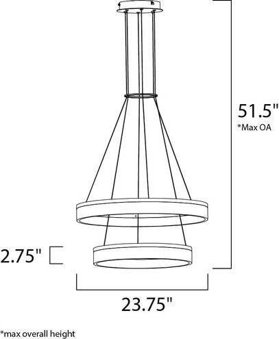 Cazenovia LED 24 inch Bronze Pendant Ceiling Light