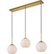 Huntington 3 Light 8 inch Brass Pendant Ceiling Light