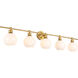 Syracuse 5 Light 47 inch Brass Wall sconce Wall Light