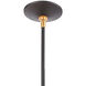 Pomfret 1 Light 7 inch Matte Black with Brushed Brass Mini Pendant Ceiling Light