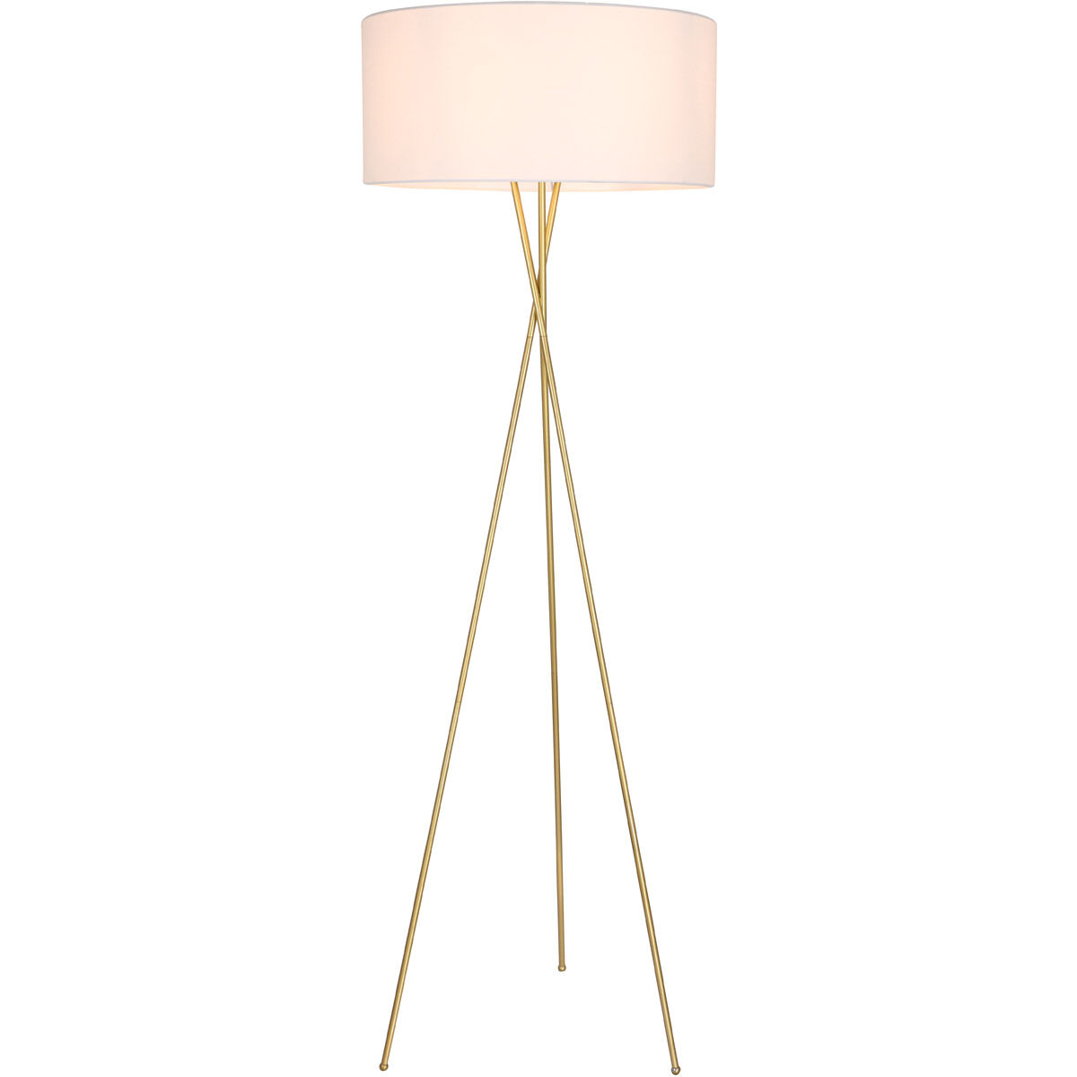 Moreau 66 inch 60 watt Brass Floor lamp Portable Light