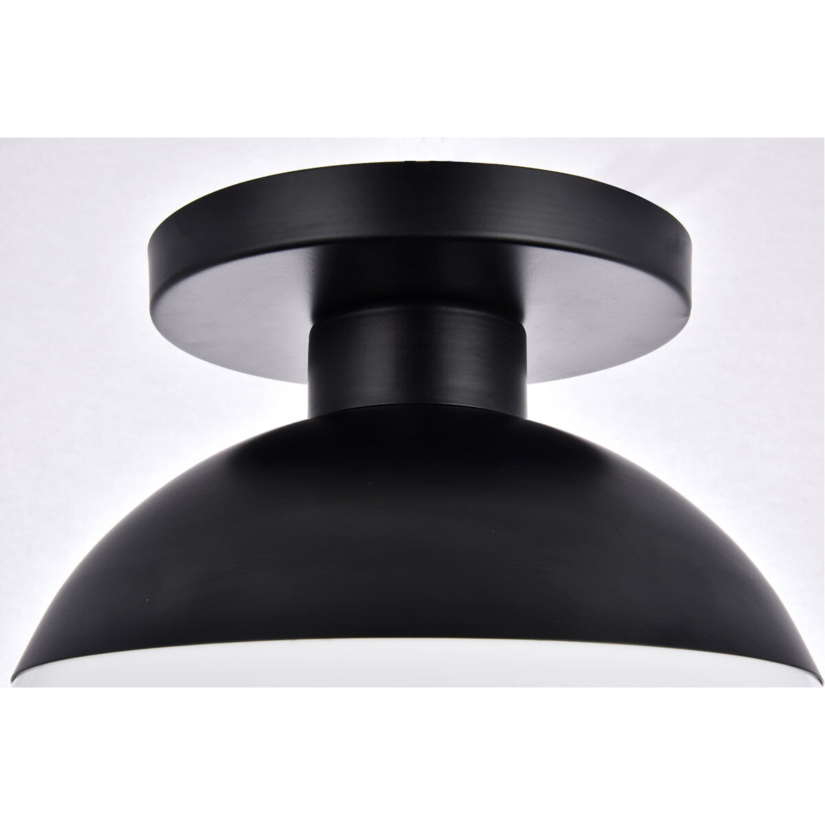 Oyster Bay 1 Light 12 inch Black Flush Mount Ceiling Light