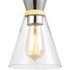 Pomfret 1 Light 6 inch Polished Chrome with Yellow Mini Pendant Ceiling Light