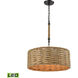 Tarrytown LED 19 inch Oil Rubbed Bronze Chandelier Ceiling Light