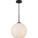 Huntington 1 Light 12 inch Black Pendant Ceiling Light
