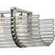 Jeddo 6 Light 51 inch Weathered Zinc with Polished Nickel Chandelier Ceiling Light