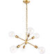 Charleston 6 Light 16 inch Brass Pendant Ceiling Light