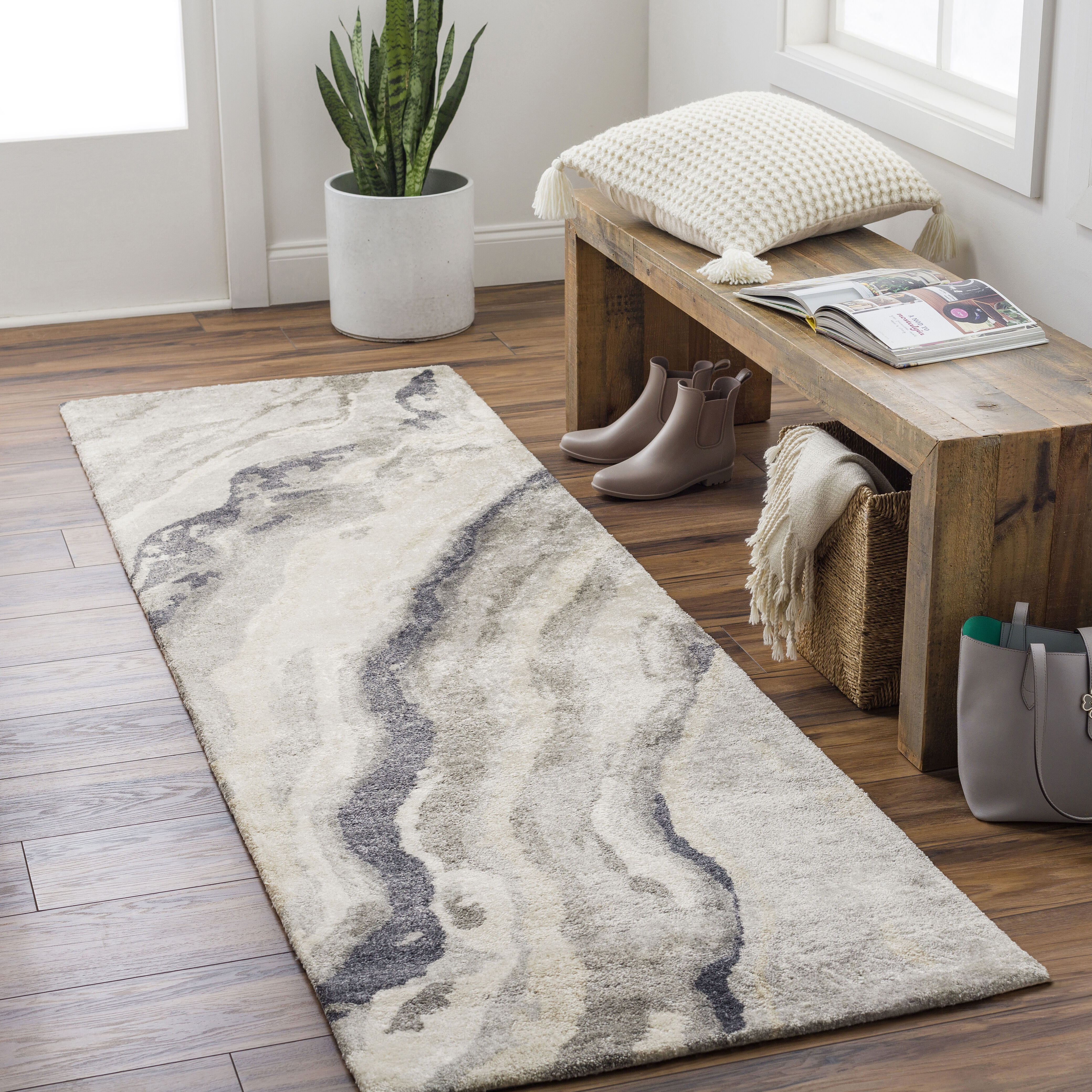 Albany 144 X 36 inch Charcoal Rug, Runner