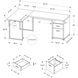 Ramapo 79 X 47 inch Dark Taupe and Silver Computer Desk