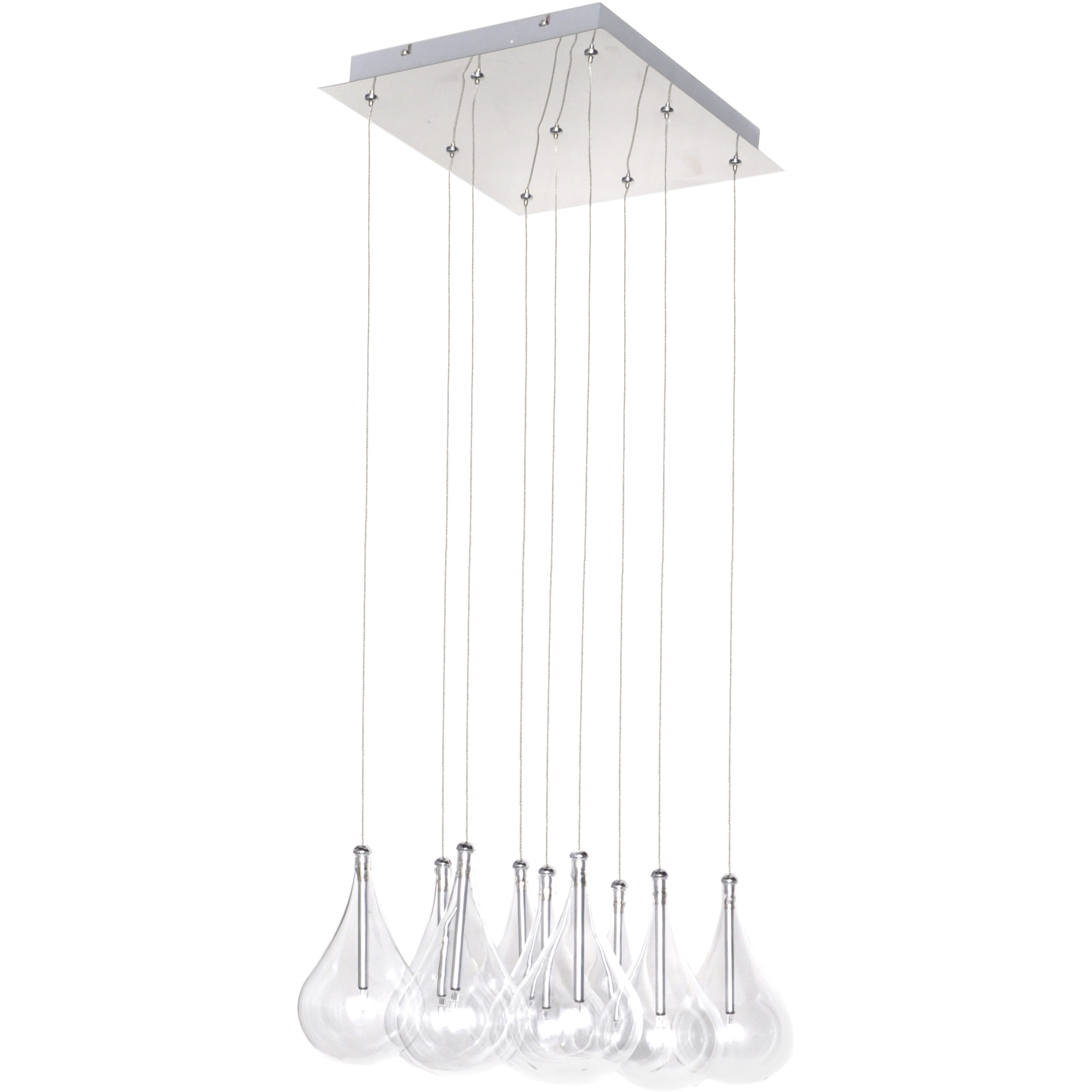 Albion 9 Light 14 inch Polished Chrome Multi-Light Pendant Ceiling Light