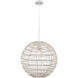 Elkland 1 Light 19 inch White Pendant Ceiling Light