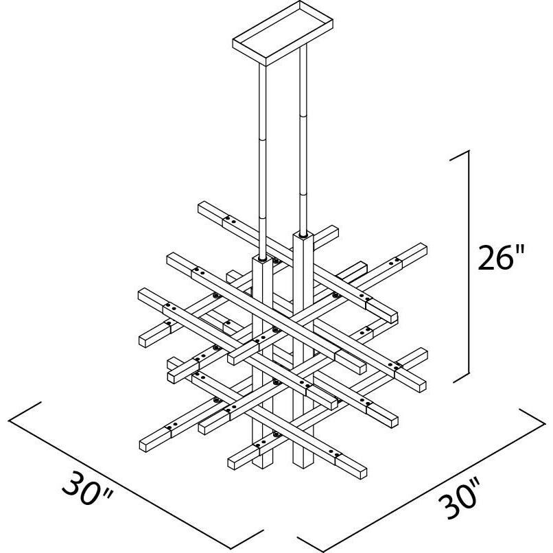 Fermanagh LED 30 inch Polished Chrome Single Pendant Ceiling Light