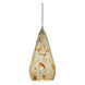 Lindenhurst 1 Light 6 inch Satin Nickel with Silver and Yellow Mini Pendant Ceiling Light