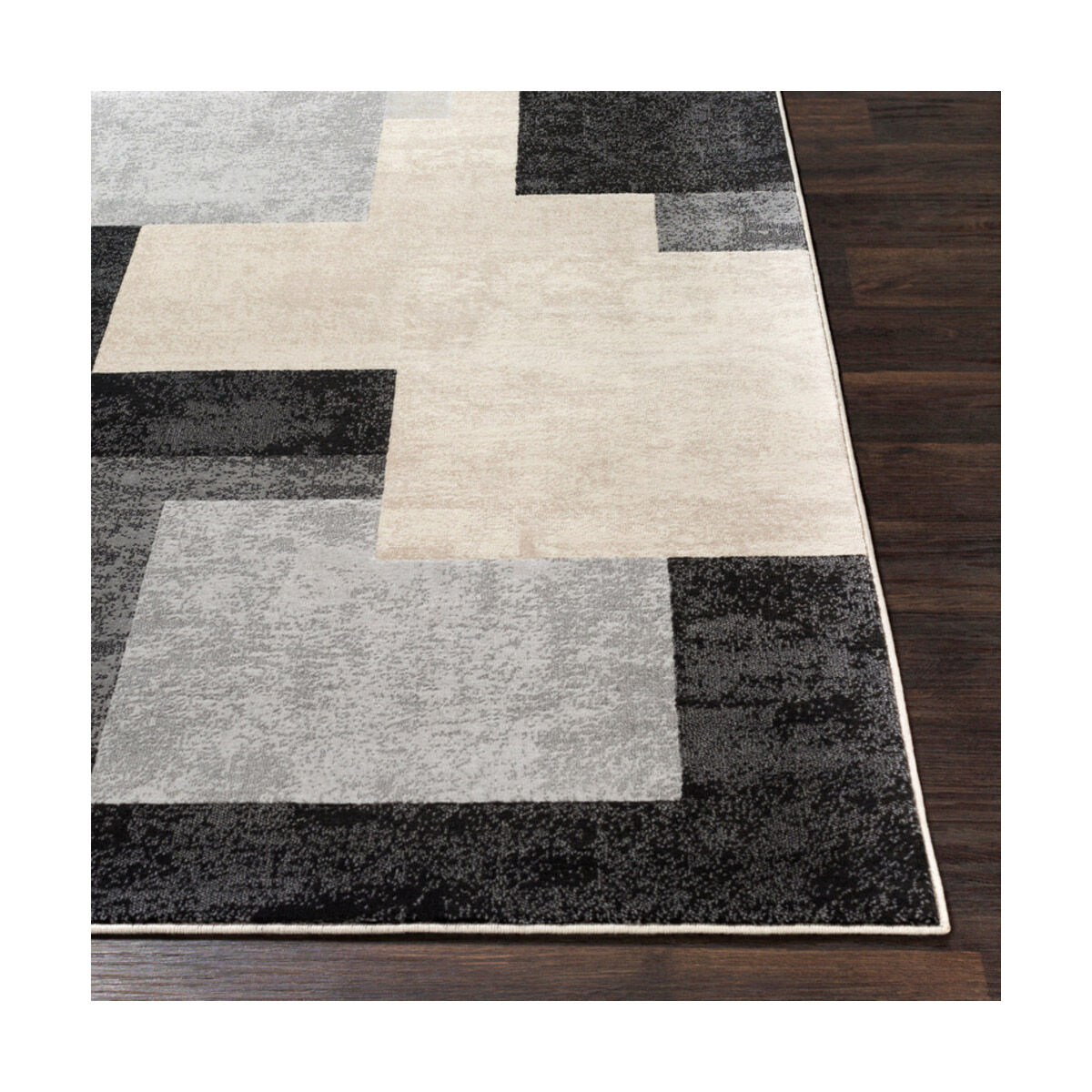 Islip 87 X 63 inch Black/Light Gray/Taupe/Beige/Khaki Rugs, Rectangle