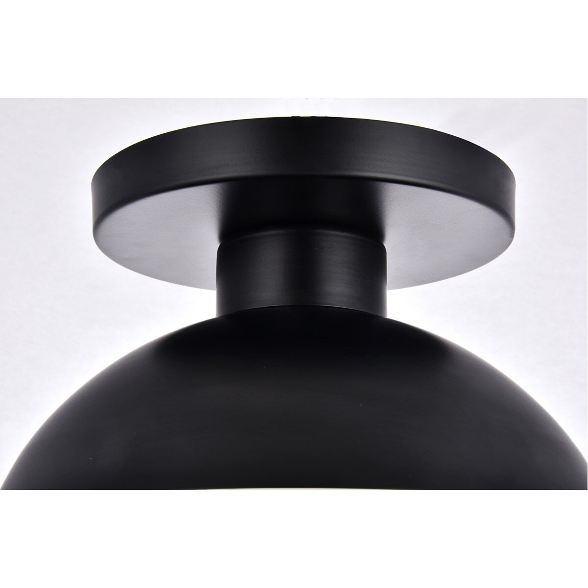 Oyster Bay 1 Light 12 inch Black Flush Mount Ceiling Light
