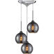 Robinson 3 Light 10 inch Polished Chrome Multi Pendant Ceiling Light, Configurable