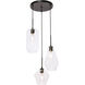 Rochester 3 Light 17 inch Black Pendant Ceiling Light