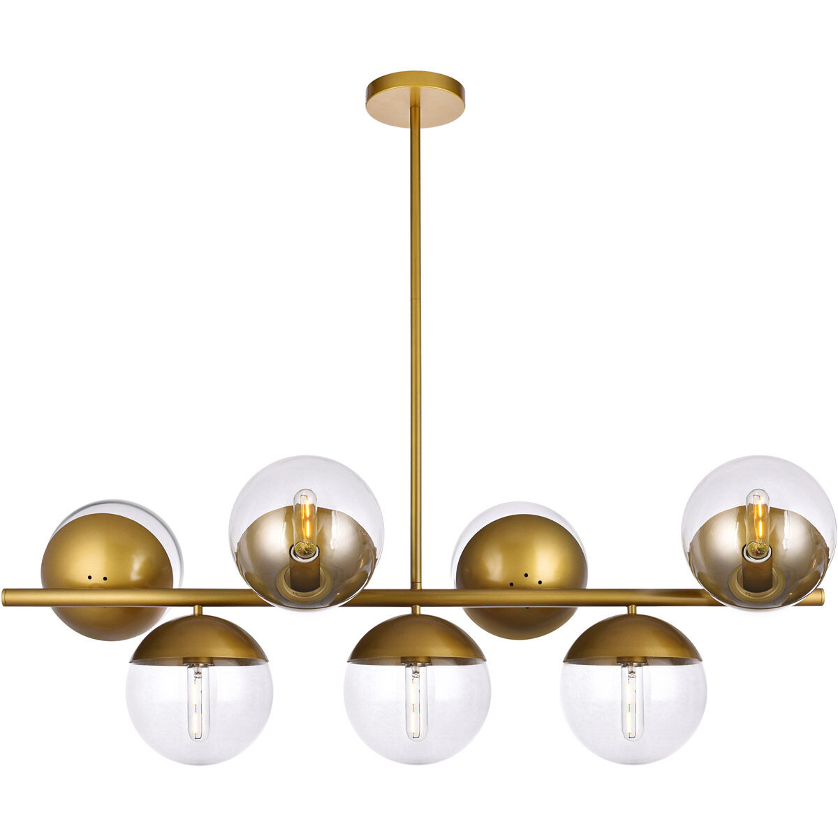 Oyster Bay 7 Light 18 inch Brass Pendant Ceiling Light