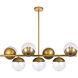 Oyster Bay 7 Light 18 inch Brass Pendant Ceiling Light