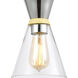 Pomfret 1 Light 6 inch Polished Chrome with Yellow Mini Pendant Ceiling Light