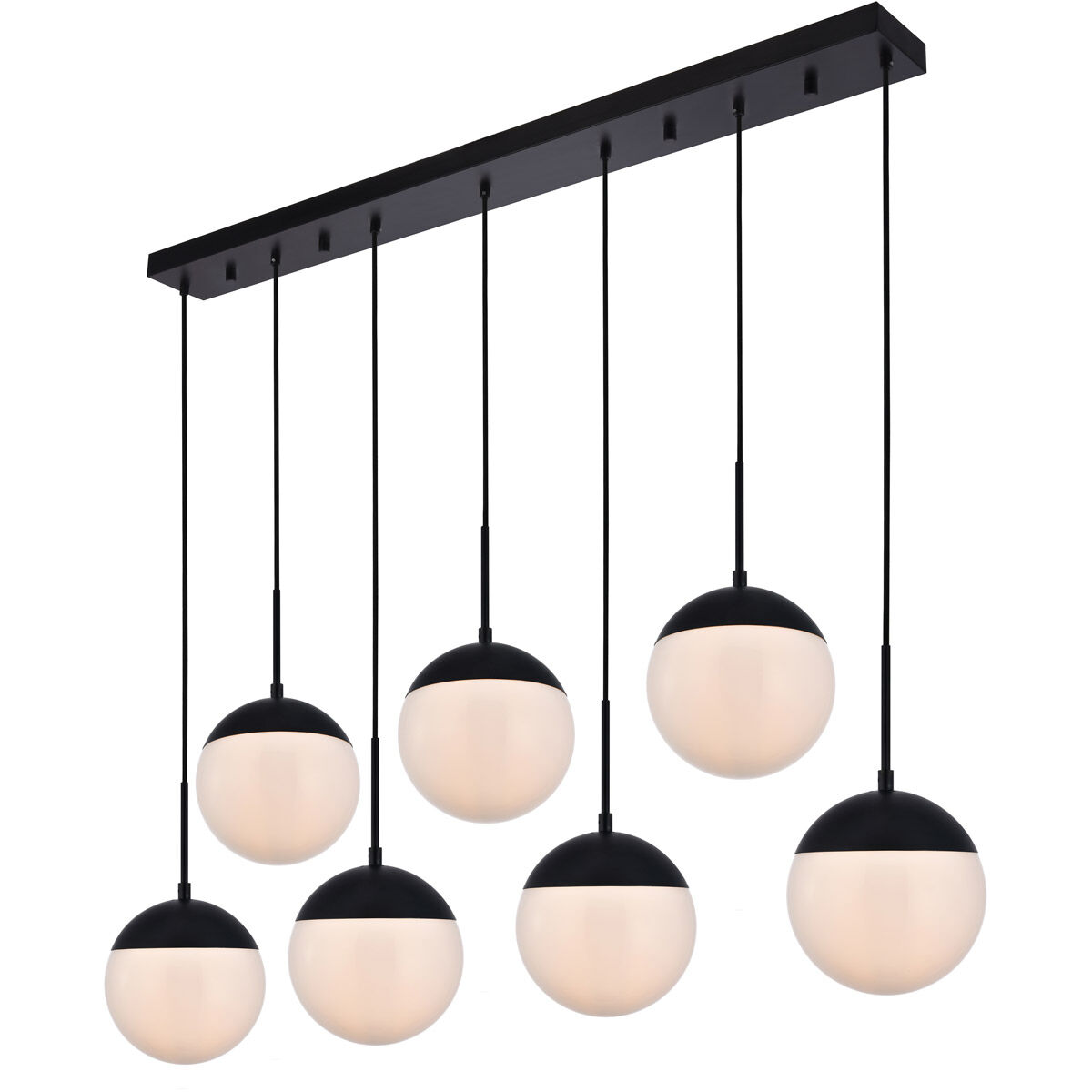 Oyster Bay 7 Light 8 inch Black Pendant Ceiling Light