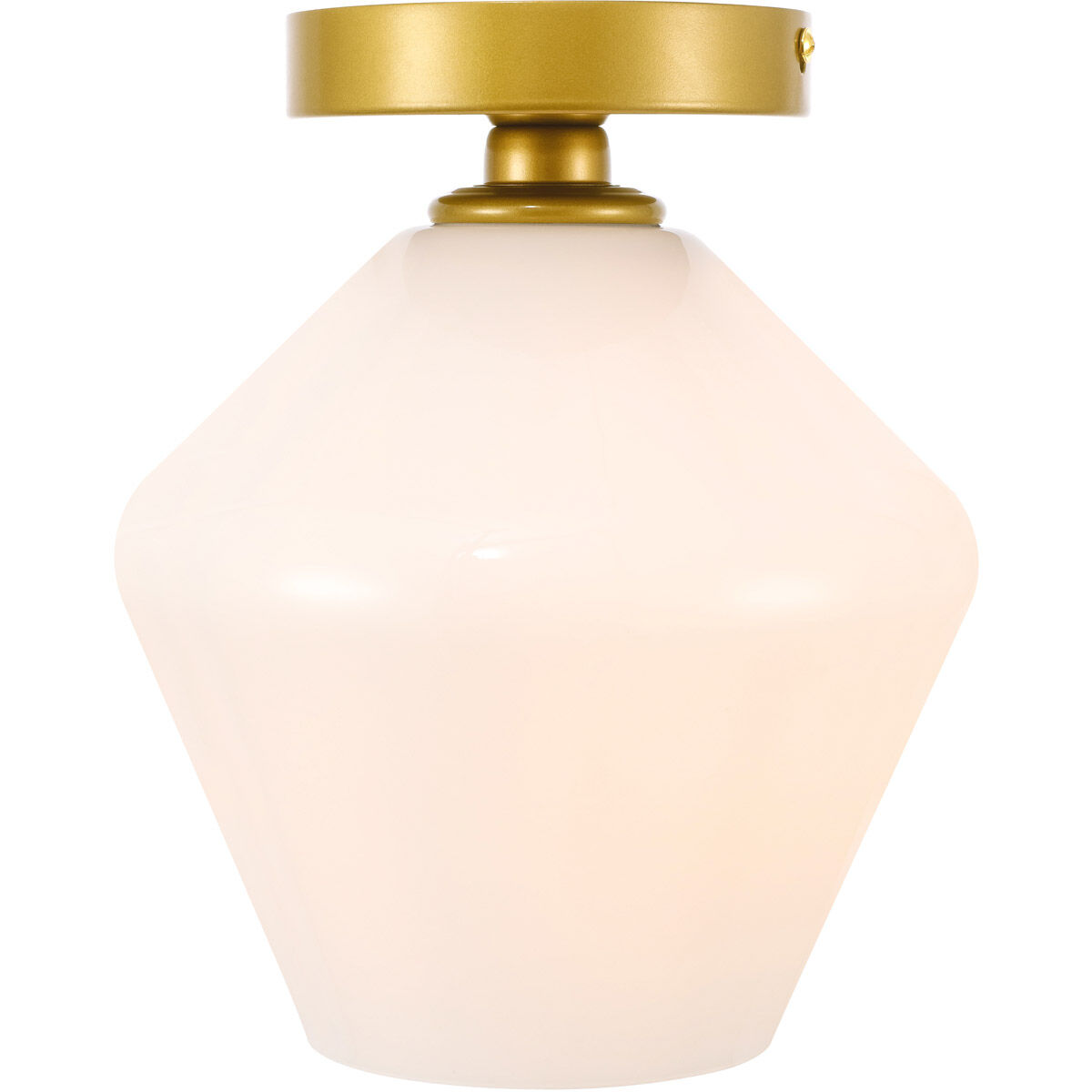 Rochester 1 Light 8 inch Brass Flush Mount Ceiling Light