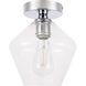 Rochester 1 Light 8 inch Chrome Flush Mount Ceiling Light