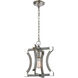 Sherman 1 Light 12 inch Gray with Polished Nickel Pendant Ceiling Light, Small