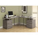 Ramapo 47 X 24 inch Dark Taupe and Silver Computer Desk