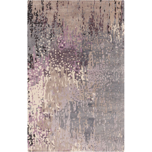 Floral Park 63 X 39 inch Dark Purple Rug, Rectangle
