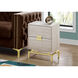 Seneca 24 X 18 inch Beige and Gold Accent End Table or Night Stand