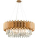 Marion 8 Light 34 inch Matte Gold Chandelier Ceiling Light