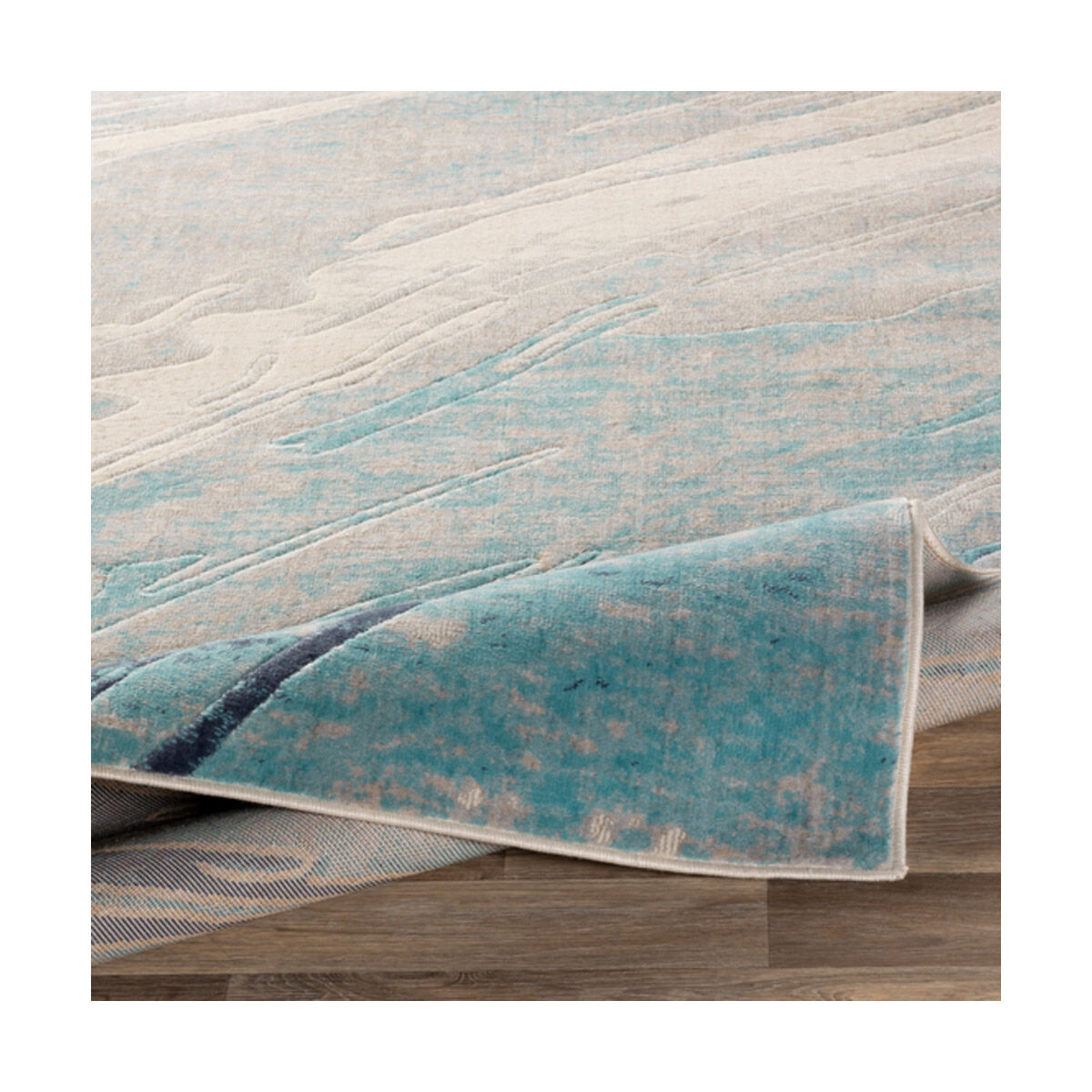 Islip 87 X 63 inch Aqua/Light Gray/Taupe/Beige/Khaki Rugs
