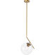 Monroe 1 Light 10 inch Brass Pendant Ceiling Light