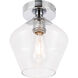 Rochester 1 Light 8 inch Chrome Flush Mount Ceiling Light