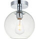 Huntington 1 Light 8 inch Chrome Flush Mount Ceiling Light