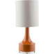 Pomona 24.5 inch 100 watt Bright Orange Table Lamp Portable Light