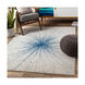 Hatfield 122.05 X 94.49 inch Seafoam/Sky Blue/Dark Blue/Charcoal/Light Beige Machine Woven Rug