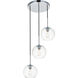 Huntington 3 Light 18 inch Chrome Pendant Ceiling Light