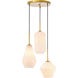 Rochester 3 Light 17 inch Brass Pendant Ceiling Light