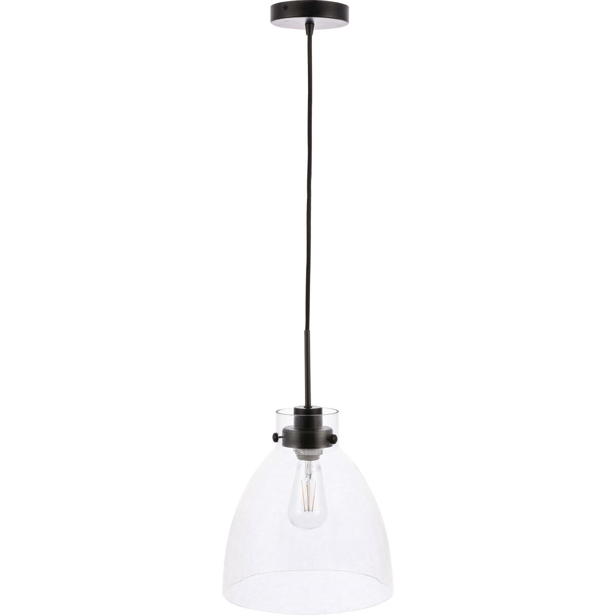 Genesee 1 Light 11 inch Black Pendant Ceiling Light