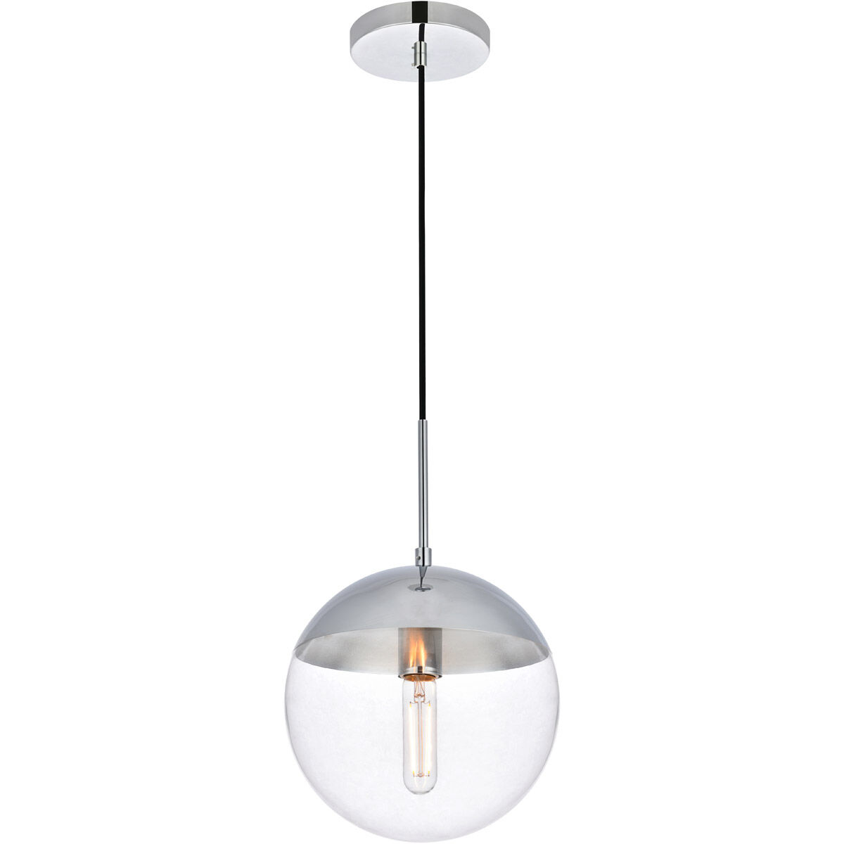 Oyster Bay 1 Light 10 inch Chrome Pendant Ceiling Light