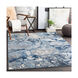 Brighton 90 X 62 inch Bright Blue/Navy/Medium Gray/Pale Blue/Cream/Black Rugs, Rectangle