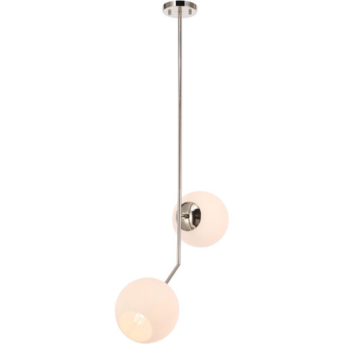 Monroe 2 Light 8 inch Chrome Pendant Ceiling Light