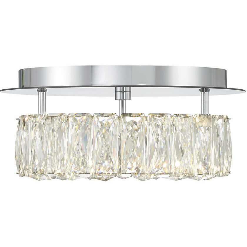 Dickinson 1 Light 12 inch Chrome Flush Ceiling Light