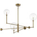 Lumenfold Adjustable Orb ChandelierLumenfold 46 inch Natural Brass Chandelier Ceiling Light