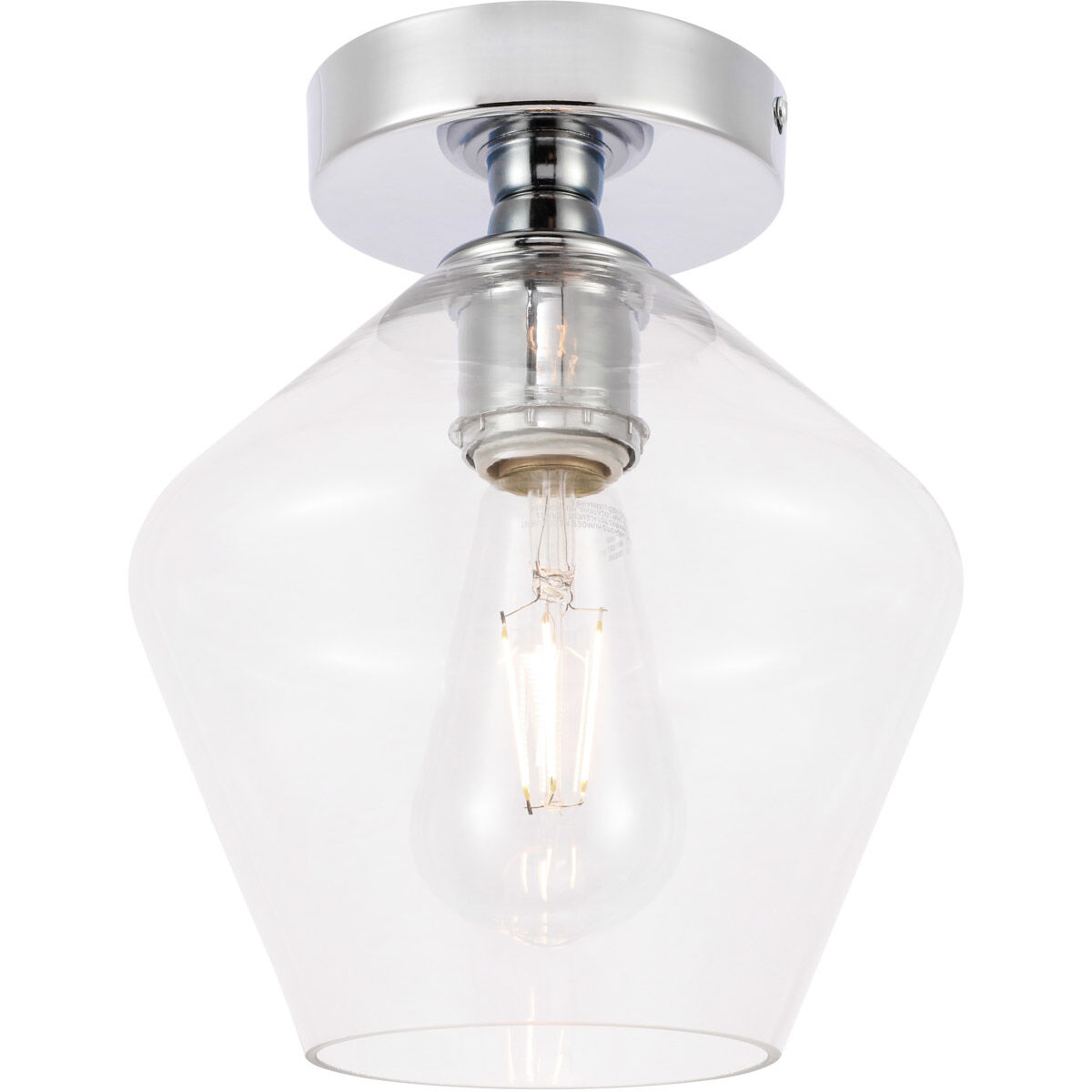 Rochester 1 Light 8 inch Chrome Flush Mount Ceiling Light