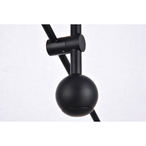 Newtown 6 Light 29 inch Black and Brass Pendant Ceiling Light