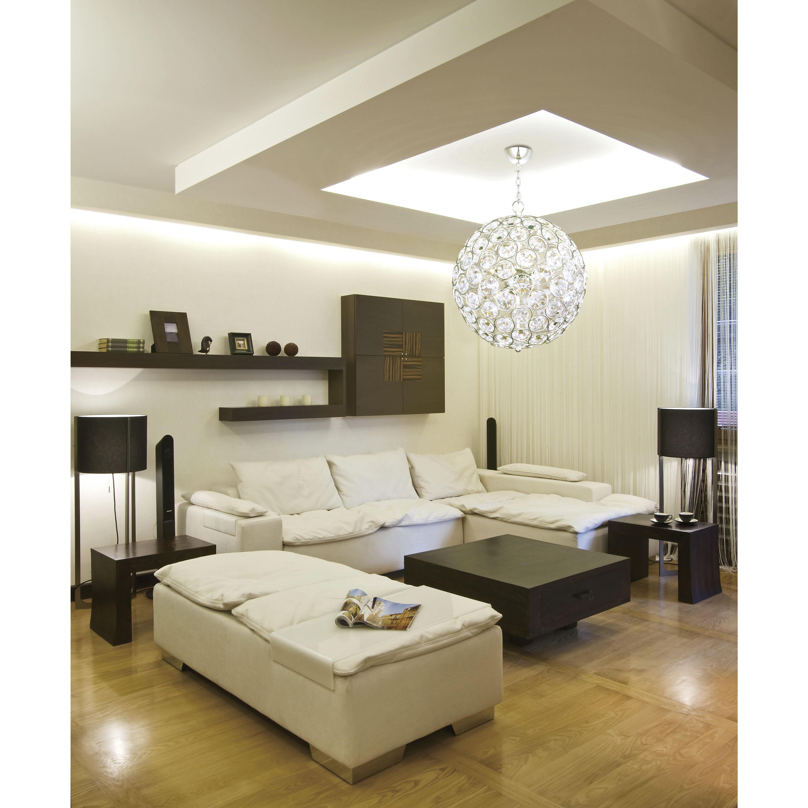 Harborcreek 8 Light 16 inch Polished Chrome Pendant Ceiling Light