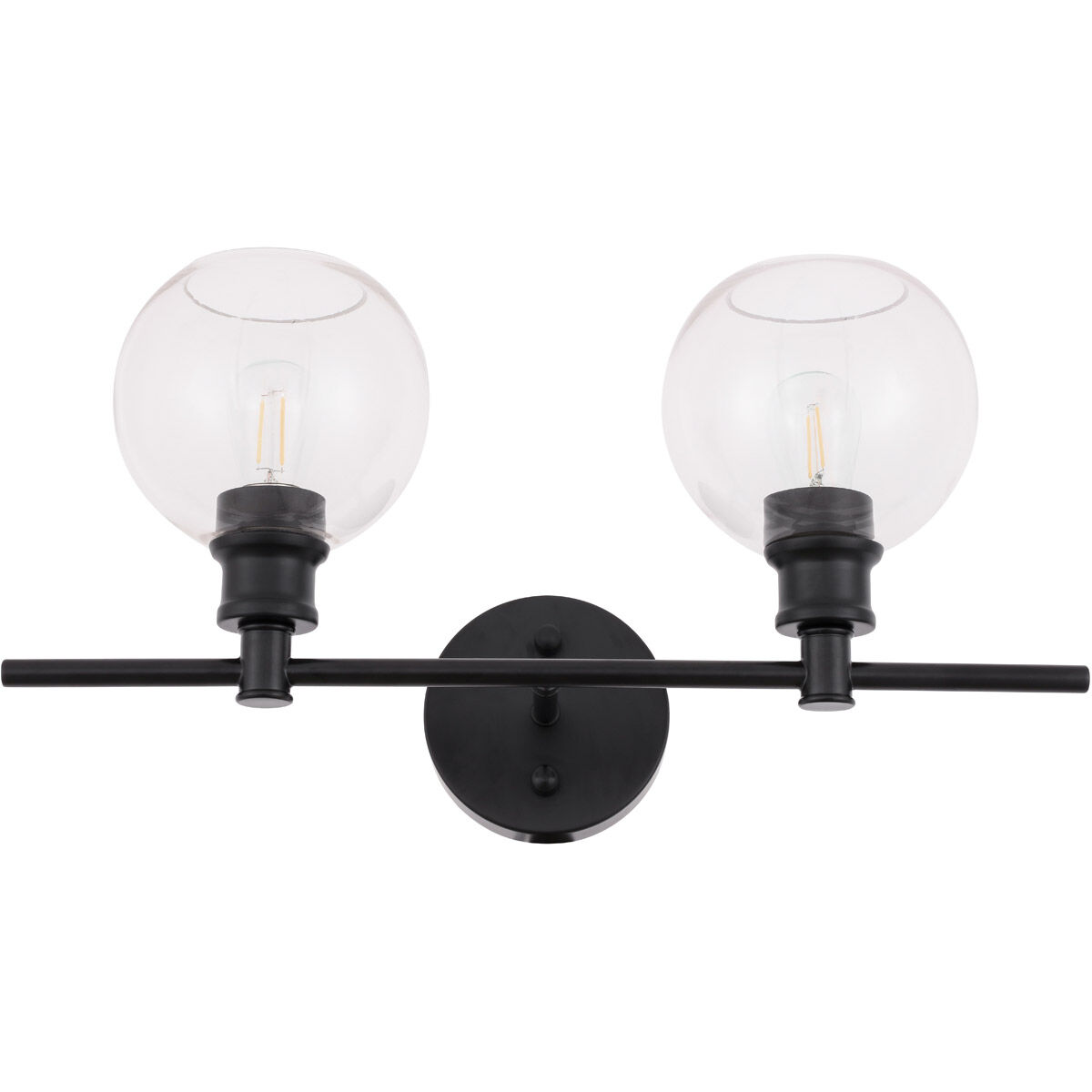 Syracuse 2 Light 19 inch Black Wall sconce Wall Light
